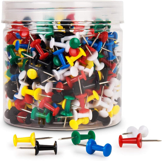 400 Pieces Pushpins, Bulletin Board Pushpins, Cork Board Wall Hanging Pushpins, Office Pushpins Colorful Pushpins for Desk Decoration Organization (Multiple Colors)